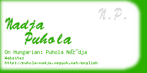 nadja puhola business card